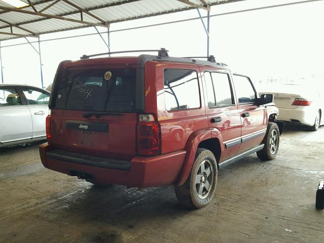 1J8HH48N66C248059 - 2006 JEEP COMMANDER RED photo 4