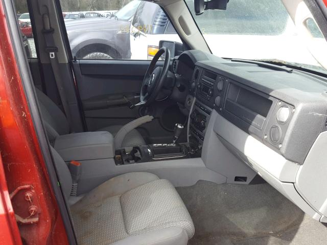 1J8HH48N66C248059 - 2006 JEEP COMMANDER წითელი ფოტო 5