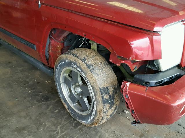 1J8HH48N66C248059 - 2006 JEEP COMMANDER წითელი ფოტო 9