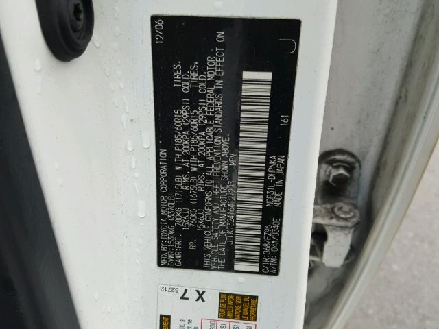 JTLKT324164127203 - 2006 TOYOTA SCION XB 白色 照片 10