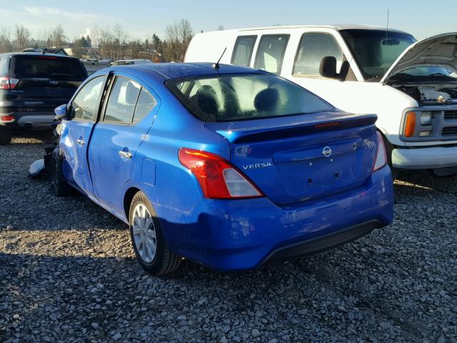 3N1CN7AP0HL878743 - 2017 NISSAN VERSA S BLUE photo 3