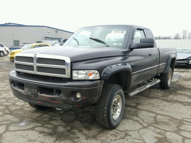 1B7KF23621J520120 - 2001 DODGE RAM 2500 BLACK photo 2