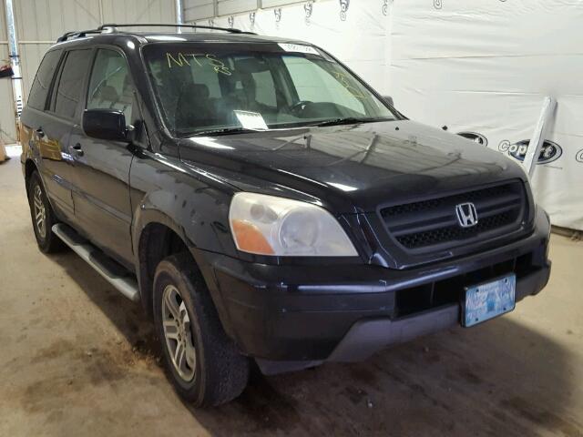 5FNYF18635B019988 - 2005 HONDA PILOT EXL BLACK photo 1