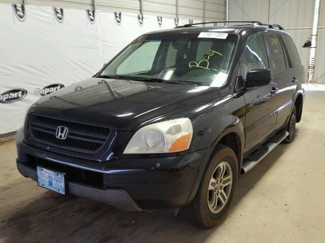 5FNYF18635B019988 - 2005 HONDA PILOT EXL BLACK photo 2