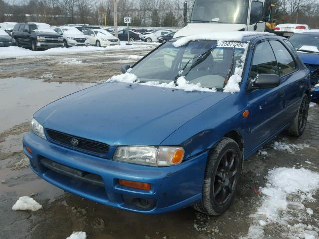 JF1GF4359VH814559 - 1997 SUBARU IMPREZA L BLUE photo 2