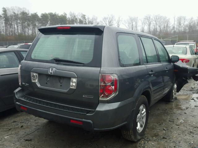 5FNYF18147B015360 - 2007 HONDA PILOT LX GRAY photo 4