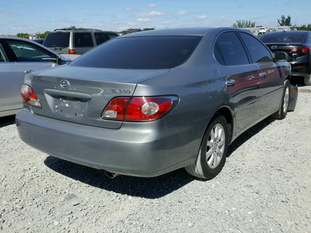 JTHBA30G540018079 - 2004 LEXUS ES 330 GRAY photo 4