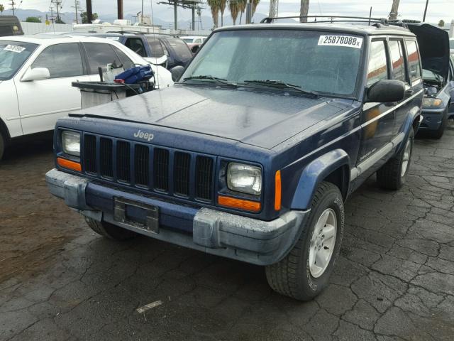 1J4FT48S3YL222311 - 2000 JEEP CHEROKEE S BLUE photo 2