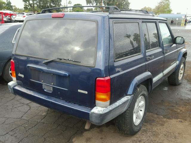 1J4FT48S3YL222311 - 2000 JEEP CHEROKEE S BLUE photo 4