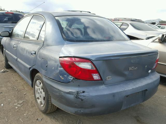 KNADC123416066732 - 2001 KIA RIO BLUE photo 3