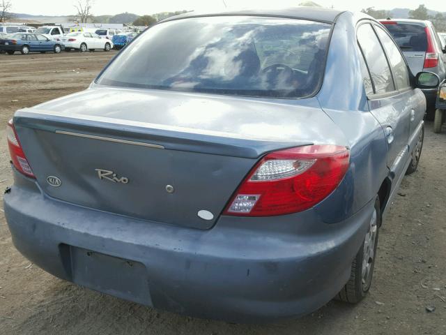 KNADC123416066732 - 2001 KIA RIO BLUE photo 4