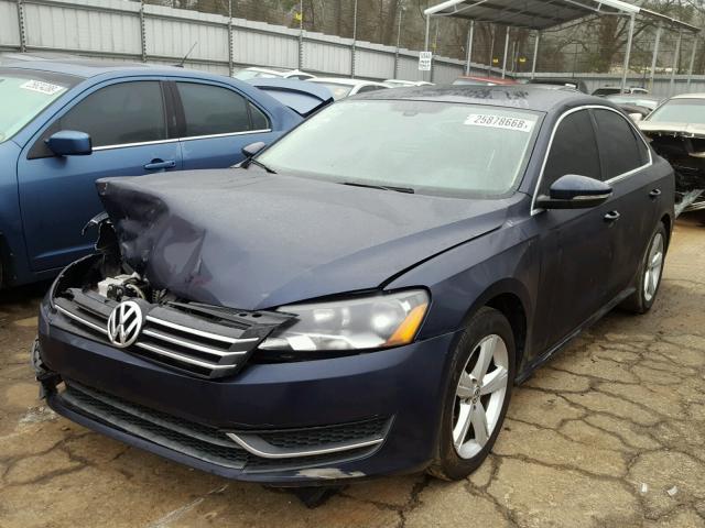 1VWBH7A35CC048869 - 2012 VOLKSWAGEN PASSAT SE BLUE photo 2