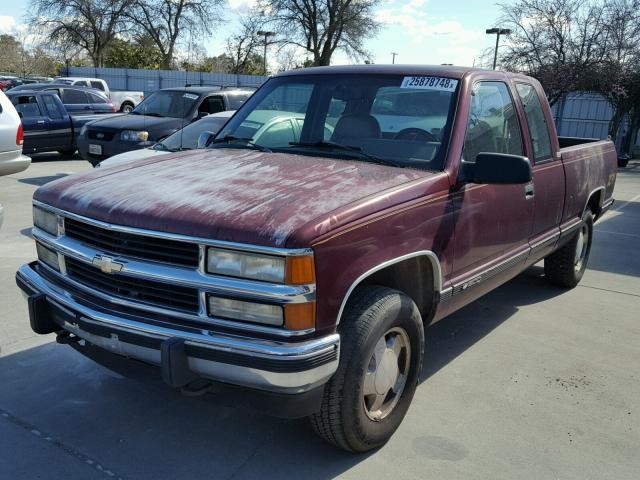 2GCEK19K4R1294935 - 1994 CHEVROLET GMT-400 K1 BURGUNDY photo 2