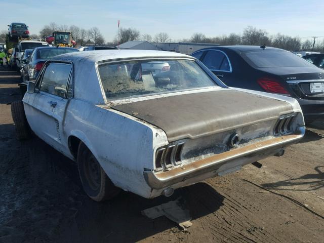 7T01T236628 - 1967 FORD MUSTANG WHITE photo 3