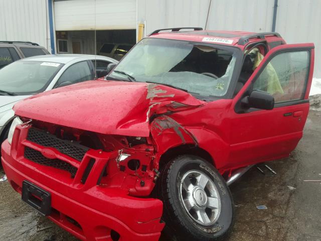 1FMDU77K55UB45438 - 2005 FORD EXPLORER S RED photo 2