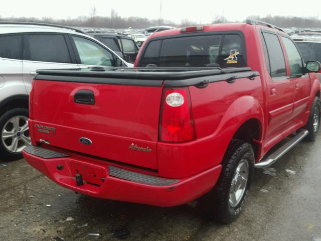 1FMDU77K55UB45438 - 2005 FORD EXPLORER S RED photo 4