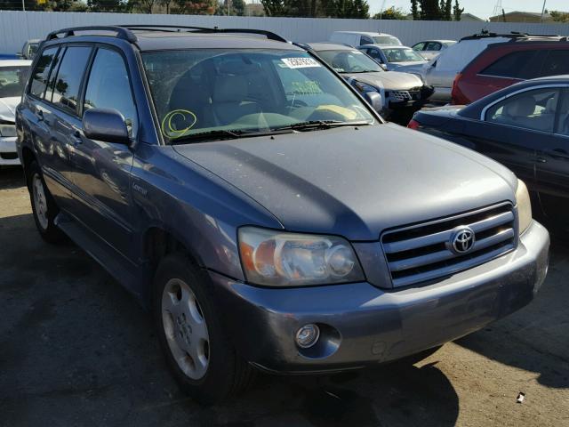 JTEEP21A740001734 - 2004 TOYOTA HIGHLANDER BLUE photo 1