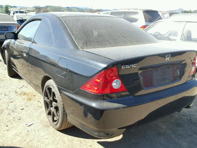 1HGEM21924L063769 - 2004 HONDA CIVIC EX BLACK photo 3