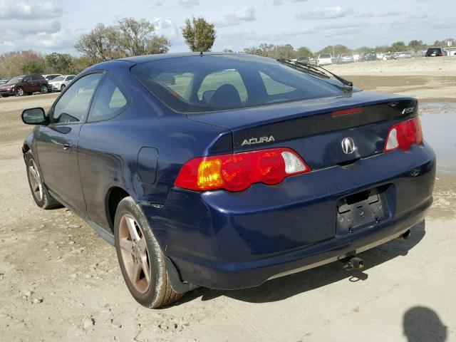 JH4DC54873S001854 - 2003 ACURA RSX BLUE photo 3