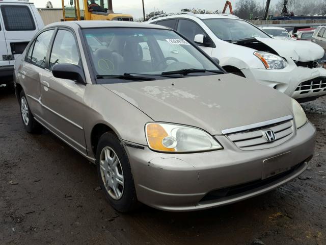 2HGES16522H507782 - 2002 HONDA CIVIC LX TAN photo 1