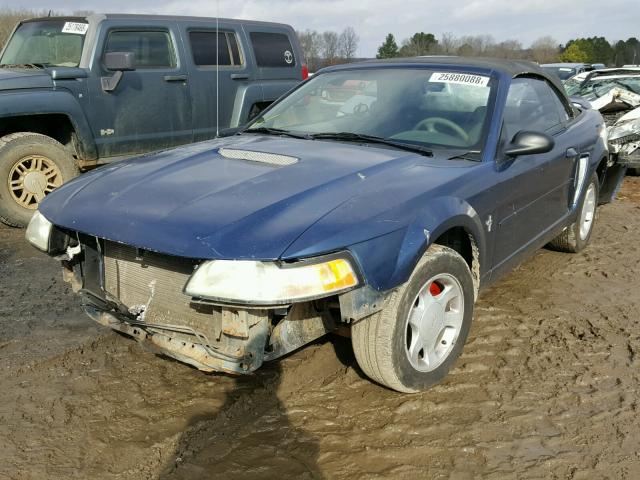 1FAFP4441YF239758 - 2000 FORD MUSTANG BLUE photo 2