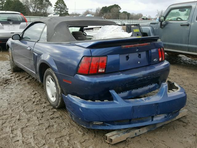 1FAFP4441YF239758 - 2000 FORD MUSTANG BLUE photo 3