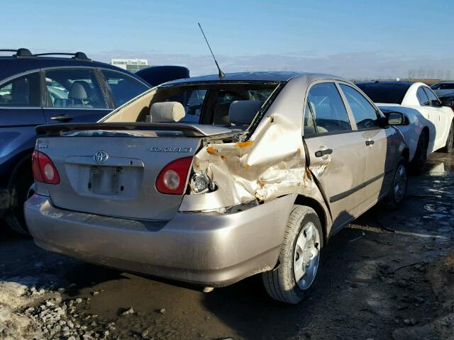 2T1BR32E63C715142 - 2003 TOYOTA COROLLA CE BEIGE photo 4