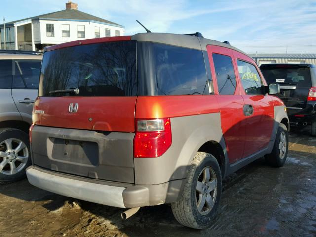 5J6YH18593L000772 - 2003 HONDA ELEMENT EX ORANGE photo 4