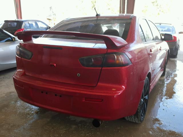 JA32U8FWXEU004045 - 2014 MITSUBISHI LANCER GT RED photo 4