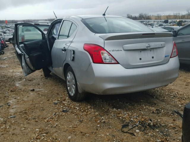 3N1CN7APXEL834972 - 2014 NISSAN VERSA S SILVER photo 3