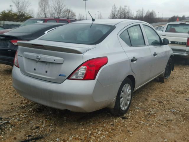 3N1CN7APXEL834972 - 2014 NISSAN VERSA S SILVER photo 4