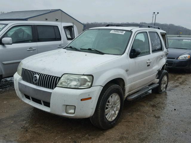 4M2YU56175DJ25169 - 2005 MERCURY MARINER WHITE photo 2