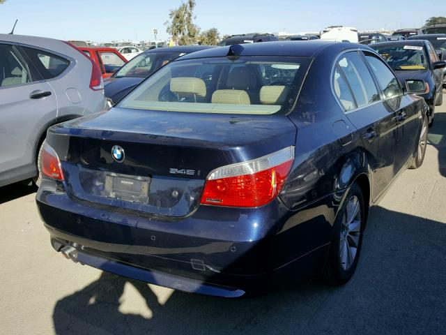 WBANB33555CN66845 - 2005 BMW 545 I BLUE photo 4