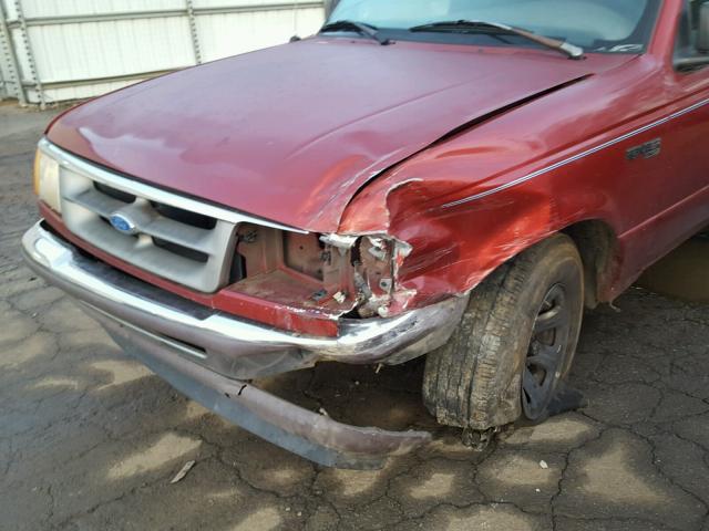 1FTCR14X4VPA64735 - 1997 FORD RANGER SUP MAROON photo 9