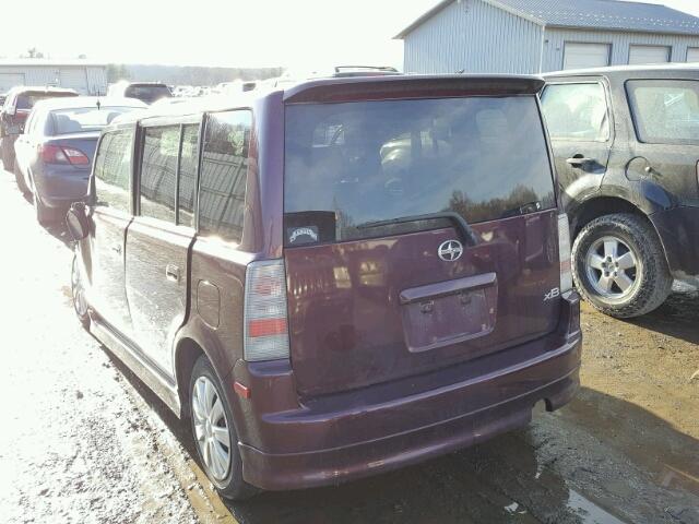 JTLKT334950188965 - 2005 TOYOTA SCION XB BURGUNDY photo 3