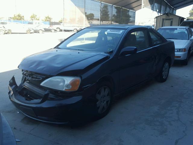 1HGEM22922L057644 - 2002 HONDA CIVIC EX შავი ფოტო 2