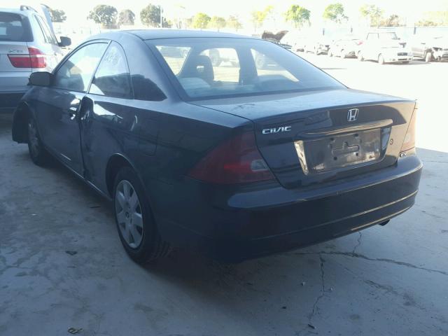 1HGEM22922L057644 - 2002 HONDA CIVIC EX შავი ფოტო 3