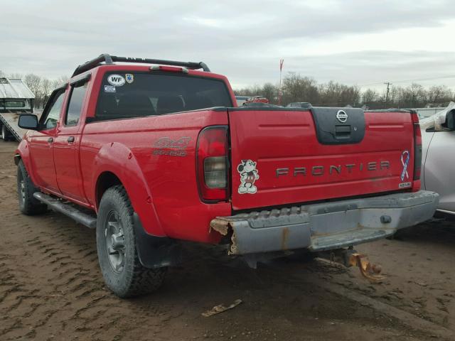 1N6ED29Y24C468327 - 2004 NISSAN FRONTIER C RED photo 3