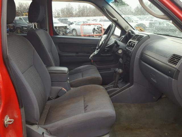 1N6ED29Y24C468327 - 2004 NISSAN FRONTIER C RED photo 5