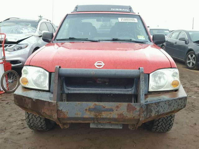 1N6ED29Y24C468327 - 2004 NISSAN FRONTIER C RED photo 9