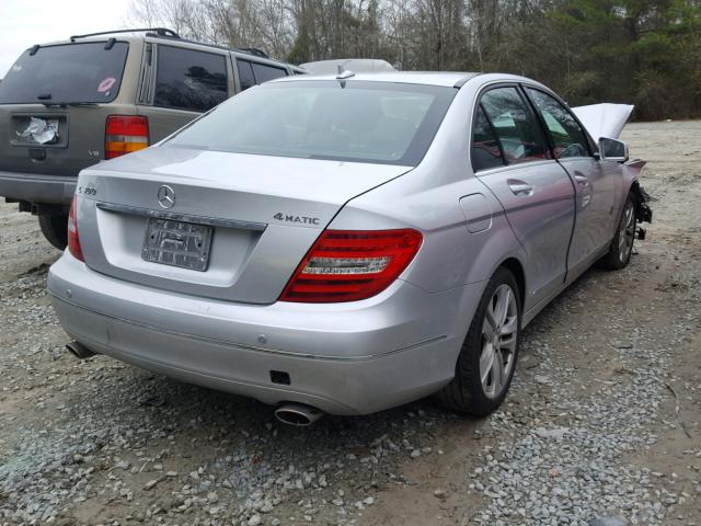 WDDGF8BB1CA643682 - 2012 MERCEDES-BENZ C 300 4MAT SILVER photo 4