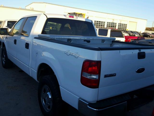 1FTRW14W47KC59549 - 2007 FORD F150 SUPER WHITE photo 3