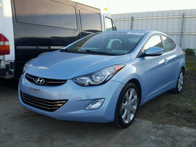 KMHDH4AE0DU666877 - 2013 HYUNDAI ELANTRA GL BLUE photo 2