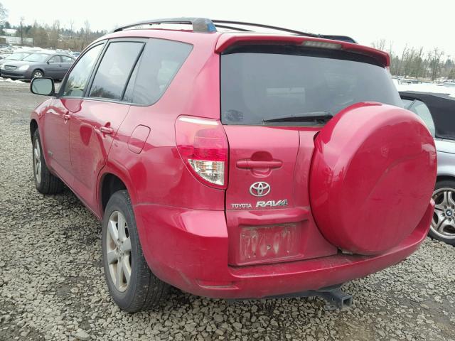 JTMBK31V775020418 - 2007 TOYOTA RAV4 LIMIT RED photo 3