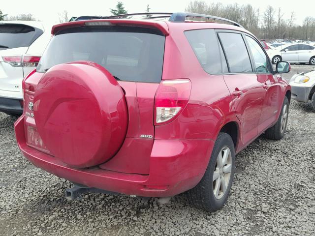 JTMBK31V775020418 - 2007 TOYOTA RAV4 LIMIT RED photo 4