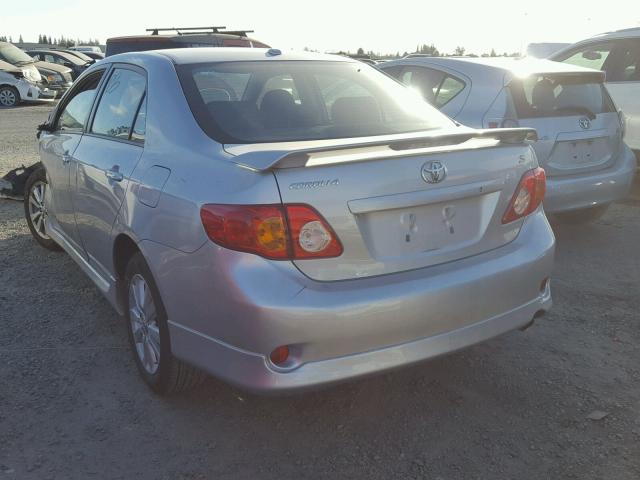 1NXBU4EE3AZ249813 - 2010 TOYOTA COROLLA BA SILVER photo 3