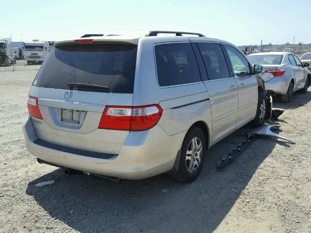 5FNRL38766B454779 - 2006 HONDA ODYSSEY SILVER photo 4