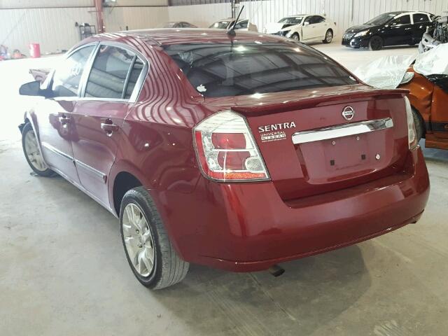 3N1AB6AP8CL716622 - 2012 NISSAN SENTRA/S/S RED photo 3