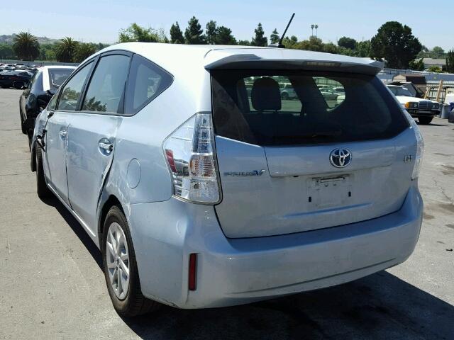 JTDZN3EU2D3269465 - 2013 TOYOTA PRIUS V BLUE photo 3