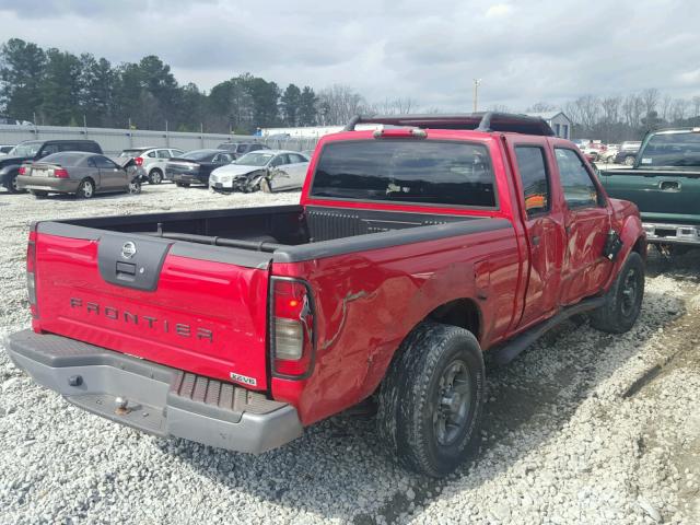 1N6ED29X84C425022 - 2004 NISSAN FRONTIER C RED photo 4